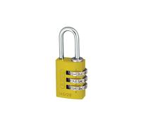 (20 mm, Yellow) Abus Mechanical 145 Series Aluminium Combination Padlock