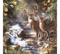 20 Napkins 33 x 33 cm Animals in Autumn Deer Forest Animals Deer Hunting Motif