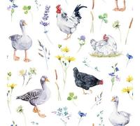 20 Napkins Animal Motifs Chickens and Geese as Table Decoration Paper Napkins with Motif Also for Decoupage and Decoupage 33 x 33 cm
