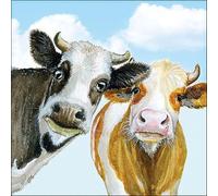 20 Napkins Animals Curious Cows as Table Decoration Paper Napkins with Motif Also for Decoupage and Decoupage 33 x 33 cm