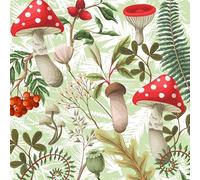 20 Napkins Autumn Forest Mushrooms and Leaves as Table Decoration Paper Napkins Autumn with Motif Also for Decoupage and Decoupage 33 x 33 cm