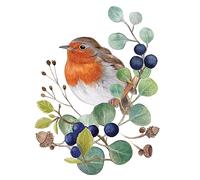 20 Napkins Autumn Robin on Natural Arrangement as Table Decoration Paper Napkins with Motif Also for Decoupage and Decoupage 33 x 33 cm