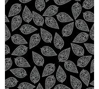 20 Napkins Autumn Single Leaves Grey on Black as Table Decoration Paper Napkins with Motif Also for Decoupage and Decoupage 33 x 33 cm