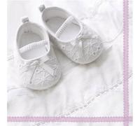 20 Napkins Baby Shoes Pink / Girl / Birth / Christening 33 x 33 cm