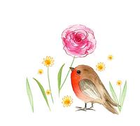 20 Napkins Bird Finding Flowers | Animals | Spring | Summer | Table Decoration 33 x 33 cm