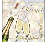 20 Napkins Birthday Cheers Celebrating Table Decoration Paper Napkins with Motif Also for Decoupage and Decoupage 33 x 33 cm