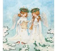 20 Napkins Christmas Angel Choir in Heaven as Table Decoration Paper Napkins with Motif Also for Decoupage and Decoupage 33 x 33 cm