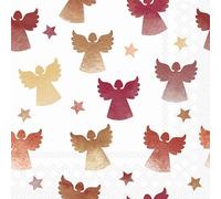20 Napkins Christmas Angel Silhouettes Bordeaux as Table Decoration Paper Napkins with Motif Also for Decoupage and Decoupage 33 x 33 cm