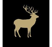20 Napkins Christmas Deer Silhouette Gold on Black as Table Decoration Paper Napkins with Motif Also for Decoupage and Decoupage 33 x 33 cm