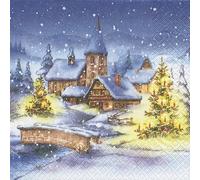 20 Napkins Christmas Village - Christmas Village in Winter/Christmas/Landscape/Winter Landscape 33 x 33 cm
