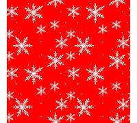 20 Napkins Christmas White Snow Crystals on Red as Table Decoration Paper Napkins with Motif Also for Decoupage and Decoupage 33 x 33 cm