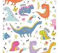 20 napkins, colourful dinosaurs, dinosaurs, T-Rex, children's birthday, party, children's motif, boys, table decoration, 33 x 33 cm