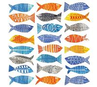 20 Napkins Colourful Fish Table Decoration Decoupage Decoupage 33 x 33 cm