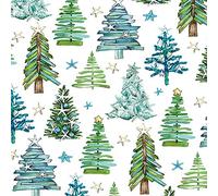 20 napkins, creative tree and stars, nature, forest, winter, Christmas, table decoration, celebration, craft, decoupage, napkin technology, 33 x 33 cm