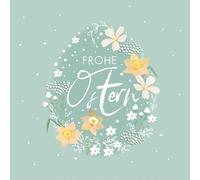 20 Napkins Easter Happy Easter in Egg Eucalyptus as Table Decoration Paper Napkins with Motif Also for Decoupage and Decoupage 33 x 33 cm