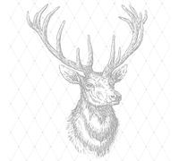 20 Napkins Elegant Deer Silver / Animals / Hunting / Christmas 33 x 33 cm