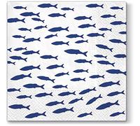 20 Napkins Fish Shoal / Maritime / Fish 33 x 33 cm
