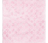 20 Napkins Floral Grid Pattern Pink Table Decoration Paper Napkins with Motif Also for Decoupage and Decoupage 33 x 33 cm