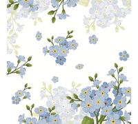 20 Napkins Flowers Everywhere Blue Flowers as Table Decoration Paper Napkins with Motif Also for Decoupage and Decoupage 33 x 33 cm