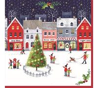 20 Napkins Fun in the Christmas Town | Children | People | Winter | Christmas | Table Decoration | Decoupage | Napkin Technology 33 x 33 cm