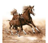 20 Napkins Horses in Gallop | Animals | Table Decoration 33 x 33 cm
