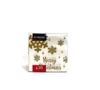 20 Napkins in Wadding 33 x 33 cm 3v Merry Christmas
