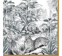 20 Napkins Jungle in Retro Look Leopard Animals Table Decoration 33 x 33 cm