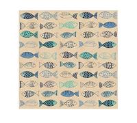 20 napkins made of recycled paper, lots of fish, blue fish napkins, fish pattern, birthdays, children's party, boy, girl, table decoration, decoupage, table decoration, 33 x 33 cm
