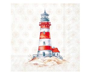 20 Napkins Maritime Lighthouse Individual Table Decoration Paper Napkins with Motif Also for Decoupage and Decoupage 33 x 33 cm