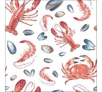 20 Napkins Maritime Sea Creatures and Shells as Table Decoration Paper Napkins with Motif Also for Decoupage and Decoupage 33 x 33 cm