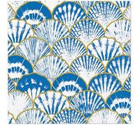 20 Napkins Maritime Shells in Blue Colours as Table Decoration Paper Napkins with Motif Also for Decoupage and Decoupage 33 x 33 cm