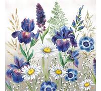 20 Napkins Mixed Meadow Flowers Table Decoration with Flowers for Spring and Summer 33 x 33 cm