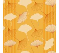 20 Napkins Natural Ginkgo on Yellow Table Decoration Paper Napkins with Motif Also for Decoupage and Decoupage 33 x 33 cm