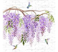 20 Napkins Natural Hummingbirds on Wisteria as Table Decoration Paper Napkins with Motif Also for Decoupage and Decoupage 33 x 33 cm