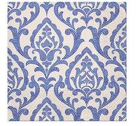 20 napkins Portuguese Tiles - blue, textured ornaments 33 x 33 cm