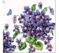 20 Napkins Purple Violet as Table Decoration with Flowers for Spring and Summer 33 x 33 cm