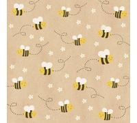 20 Napkins Recycled Paper Animal Motifs Small Flying Bees Table Decoration Paper Napkins with Motif Also for Decoupage and Decoupage 33 x 33 cm