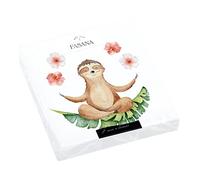 20 Napkins Sloth during Yoga Exercise Animals Zoo Kidner Hibiscus Table Decoration Decoupage Decoupage Decoupage 33 x 33 cm