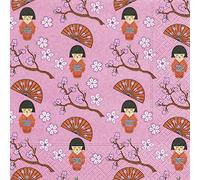 20 Napkins Small Geishas/Japan/Asia/Pattern 33 x 33 cm