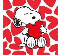 20 Napkins Snoopy, Love Napkins, Red Heart, Valentine's Day, Anniversary, Wedding, Decoupage, Table Decoration, 33 x 33 cm