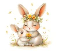 20 Napkins Spring Happy Spring Animals with Rabbit, Sheep, Chicken and Duck as Table Decoration Paper Napkins Motif for Birthday, Party, Easter, Christening, Birth. Napkin Technique 33 x 33 cm