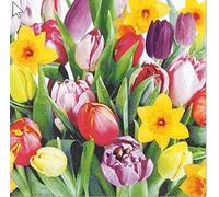 20 Napkins Tulips Spring Tulip Bouquet 33 x 33 cm