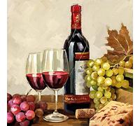 20 Napkins Wine from Grapes | Table Decoration | Decoupage | Napkin Technology 33 x 33 cm