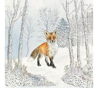 20 Napkins Winter Fox in Snow Covered Forest as Table Decoration Paper Napkins with Motif Also for Decoupage and Decoupage 33 x 33 cm