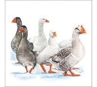 20 Napkins Winter Geese in Winter as Table Decoration Paper Napkins with Motif Also for Decoupage and Decoupage 33 x 33 cm