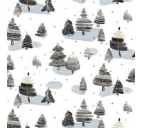 20 Napkins Winter Modern Trees Black Gold Table Decoration Paper Napkins with Motif for Christmas Winter Forest Trees Elegant Also for Decoupage and Decoupage 33 x 33 cm