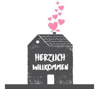 20 Napkins with German Text Welcome Home as Table Decoration Paper Napkins with Motif Also for Decoupage and Decoupage 33 x 33 cm