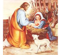 20 napkins with "Jesus Is Born" nativity scene, 33 x 33 cm