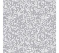20 Napkins with Tendril Pattern Baroque Style White on Silver as Table Decoration Paper Napkins with Motif Also for Decoupage and Decoupage 33 x 33 cm