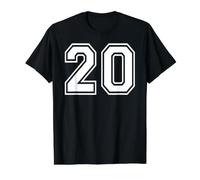 20 Number Twenty Team Sports Graphic Design Matching Varsity Value Graphic T-Shirt, Men, Black, XL